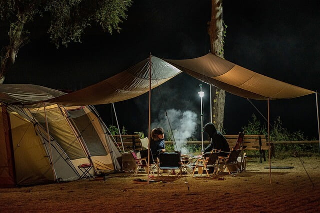 Wilderness Camping in the woods.