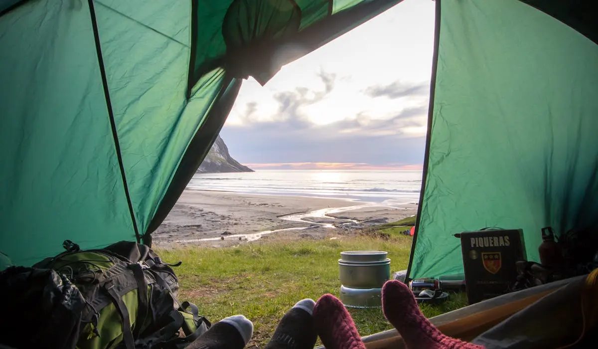 Beach pioneer camping