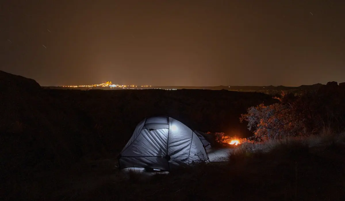 camping under sky